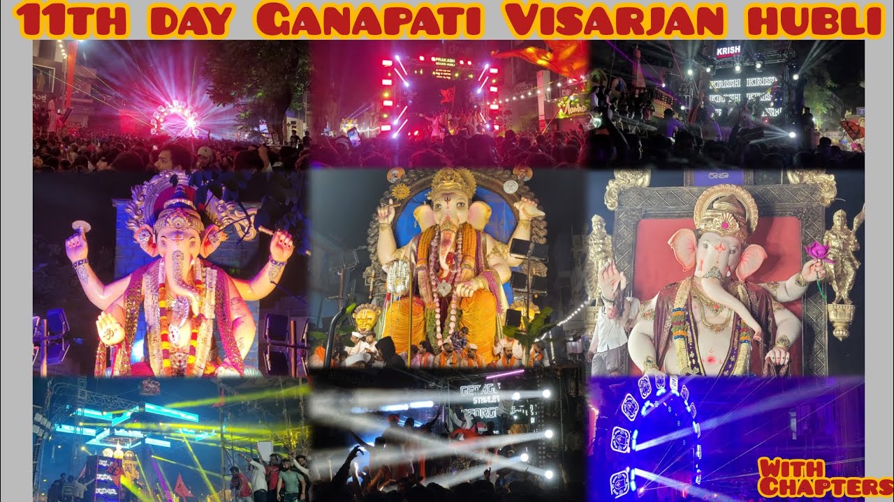The Best of Ganapati Visarjan 11th Day Hubli💥| Stanley,  Krish, Alpine & Prakash DJ| #browsefeatures