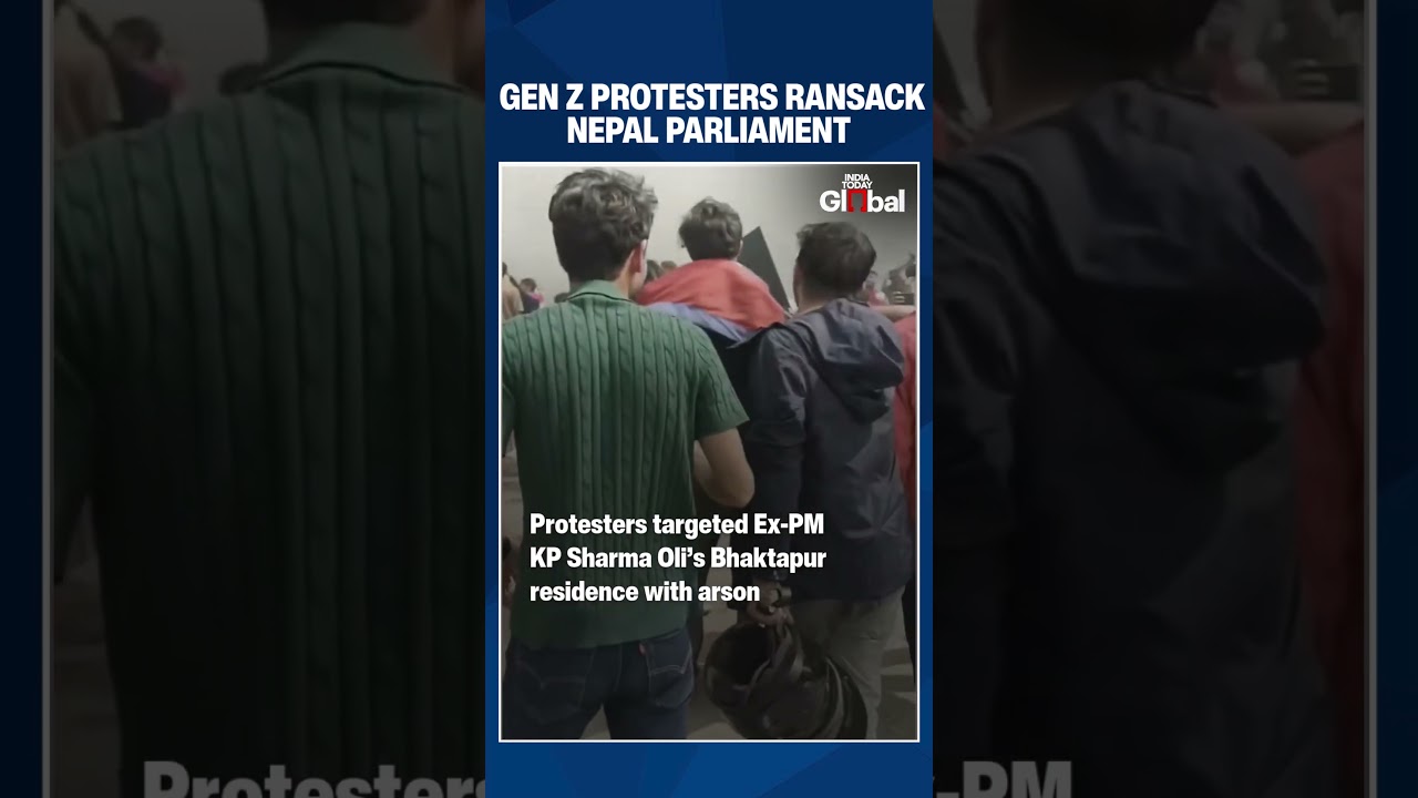 Nepal in Flames: Gen Z Protesters Torch Parliament, PM Oli Resigns Amid Deadly Chaos | #shorts