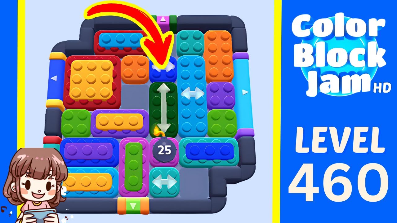 Color Block Jam Level 460 Solution Walkthrough