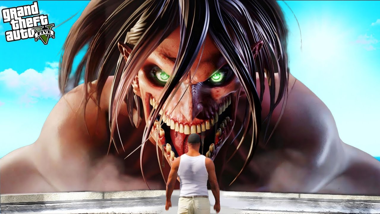 FRANKLIN vs ATTACK ON TITAN in GTA 5