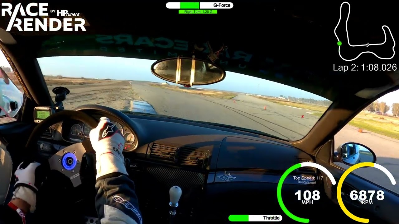 BMW E46 M3 @ Buttonwillow CW13 with SoCal Drivers Club - 1:56.761 Lap