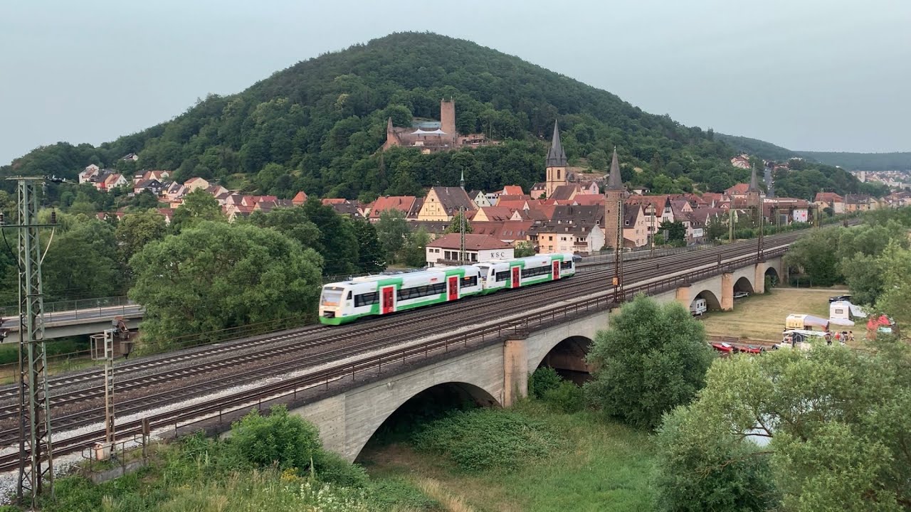 Zugverkehr Gemünden (Maintal) - Während Sanierung der Schnellfahrstrecke Fulda - Würzburg Juni 2022