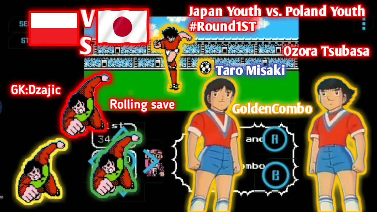 Japan Youth vs. Poland Youth#round1st [captain Tsubasa voll 2 super striker:]#nes #retrogaming 