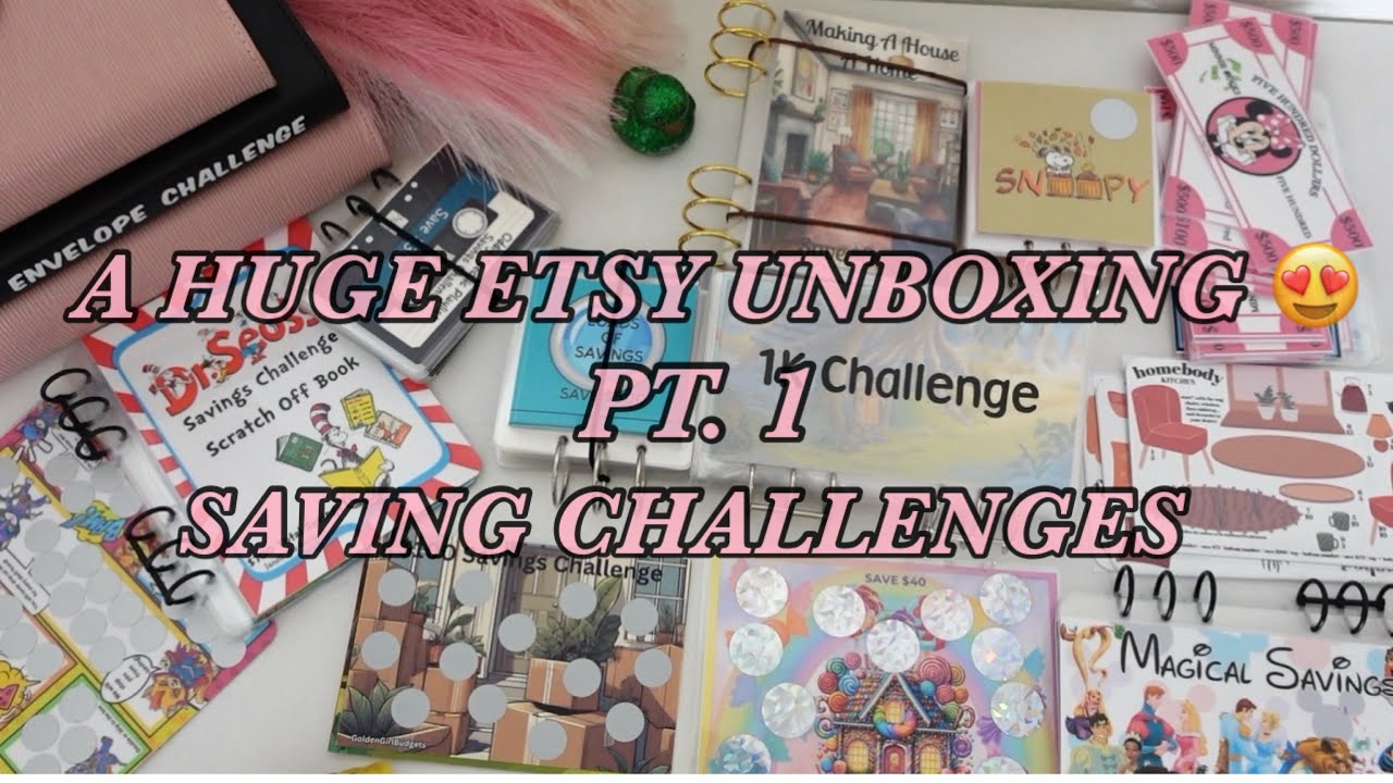 MY HUGE ETSY UNBOXING PART 1| 2025 SAVINGS CHALLENGE| I AM TO EXCITED