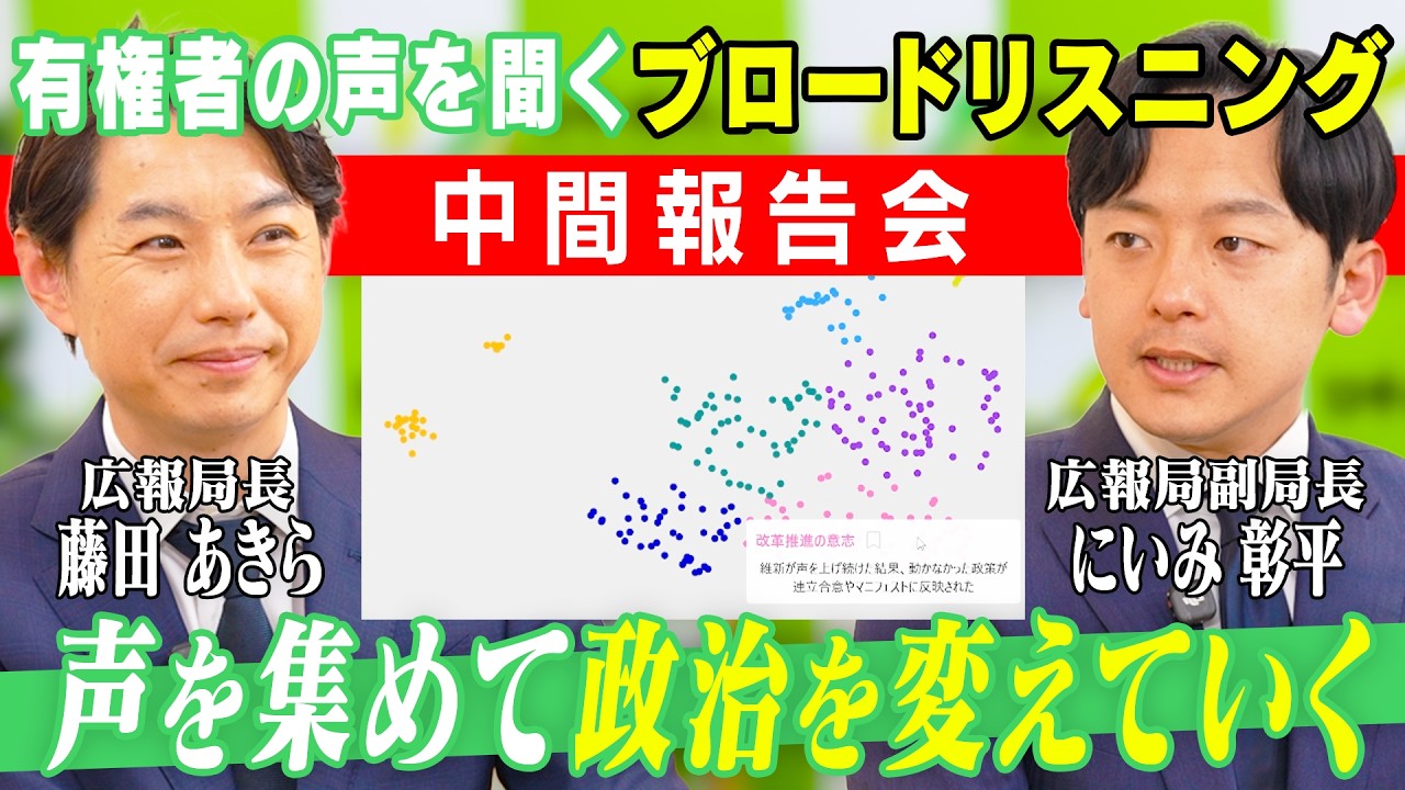 【どんな声が集まった？】ブロードリスニングで集まった声を見てみよう #動かすぞ維新が #比例は維新 #日本維新の会