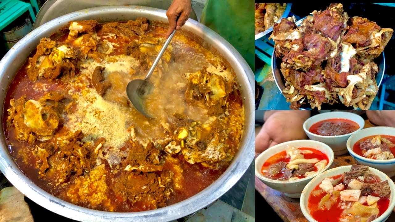 Peshawari Siri Paye Recipe | Cow Heads And Legs Fry & Siri Paye Recipe | Pakistani Street Food