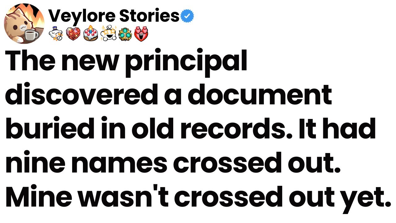 The principal found a list of nine crossed-out names. Mine was the only one left.