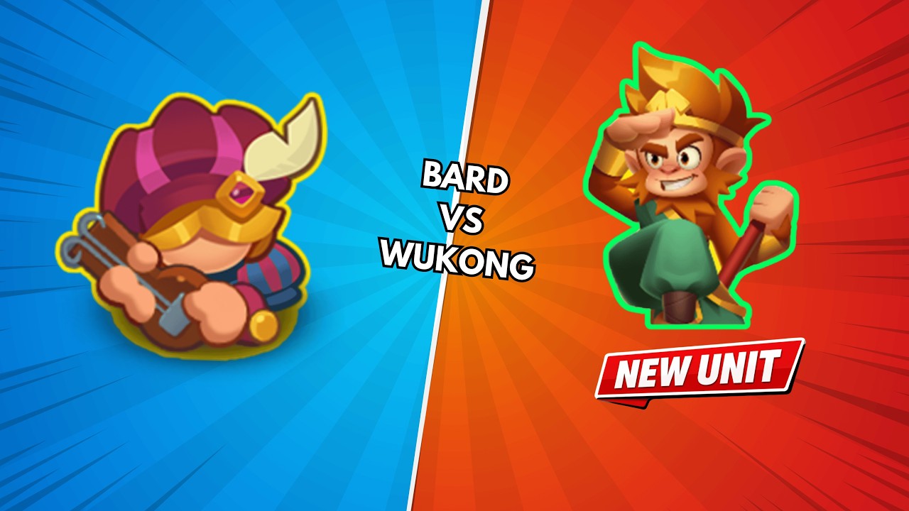 WUKONG vs BARD 😱 NEW UNIT SHOWDOWN - RUSH ROYALE