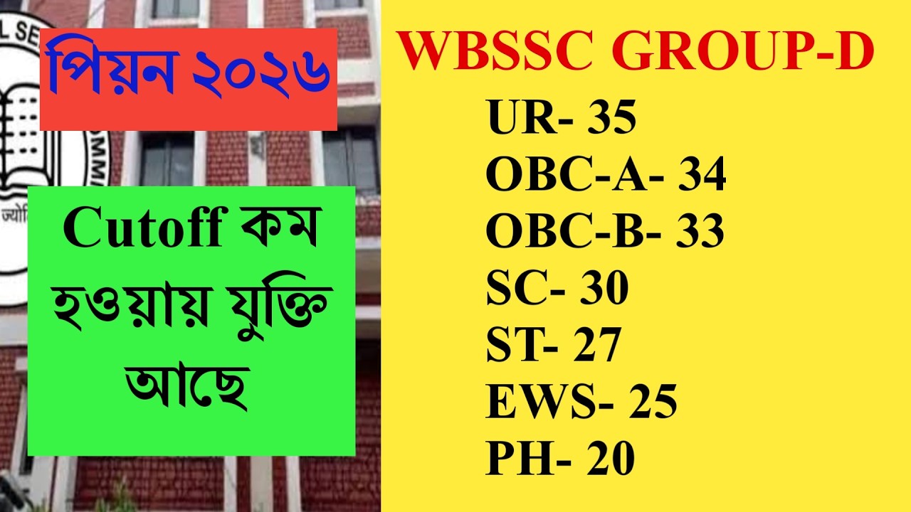 GROUP-D Cutoff কম হওয়ায় যুক্তি আছে | wbssc group-d 2026 #wbssc #wbsscupdate #clark