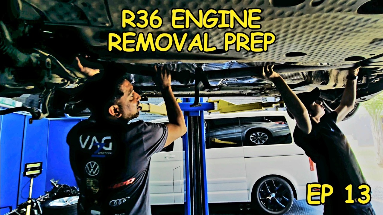 Volkswagen R36 engine removal preparation. Ep 13