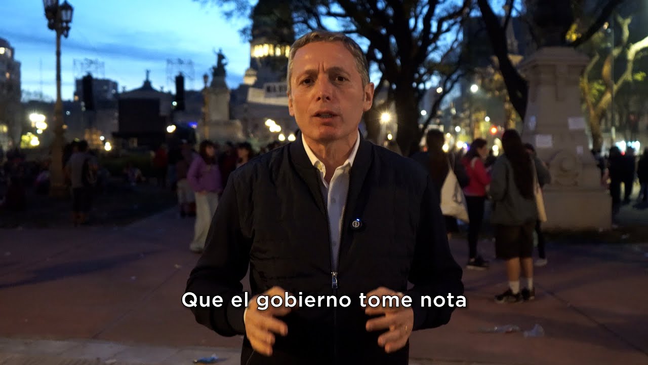 Fernando Gray - Participaci&oacute;n en la marcha frente al Congreso