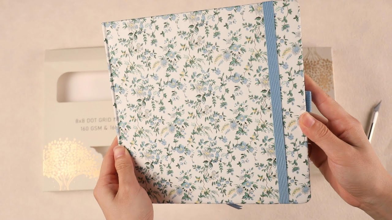 Tiefossi | Floral Square Notebook Unboxing Reveal | Price lower than A5? | 8x8 Dot Grid