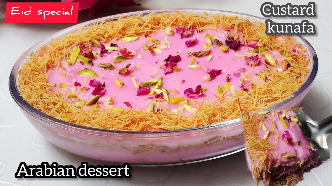 Popular Arabian custard Kunafa Dessert Recipe For Eid & Ramadan special |How to Make Kunafa Sweet