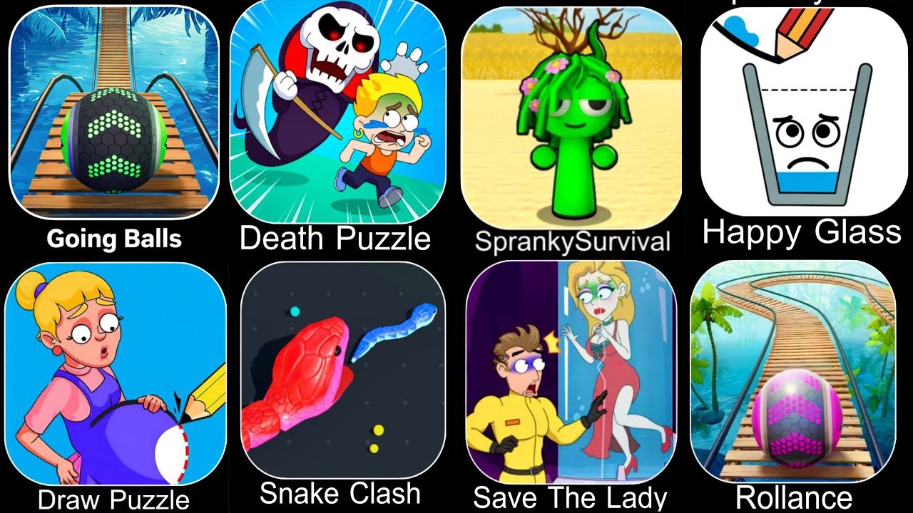Going Balls,Rollance Adventure Balls,Death Puzzle,Happy Glass,Snake Clash,Draw Puzzle