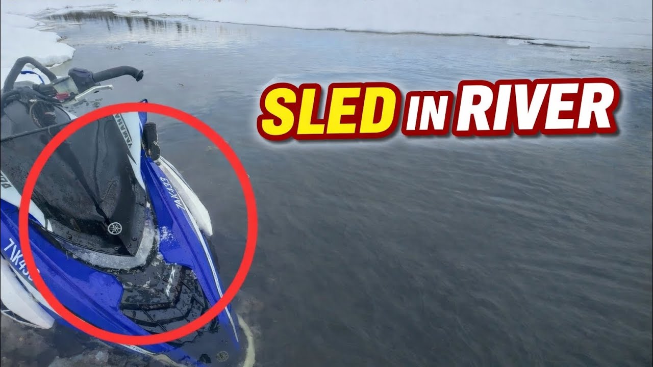Snowmobile River Run (Ends Badly)