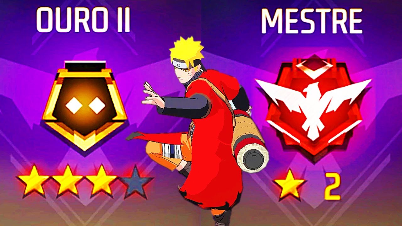 do OURO ao MESTRE Só de NARUTO no FREE FIRE