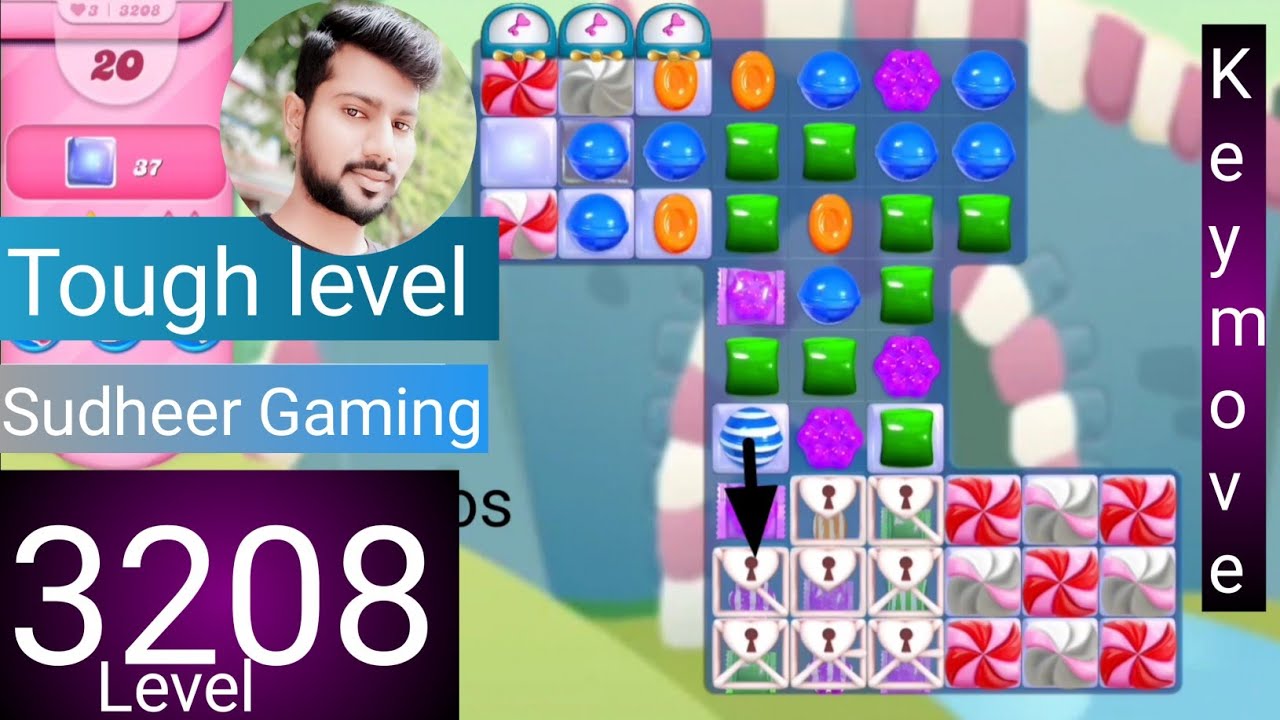 Candy crush saga level 3208 । Tough level । No boosters । Candy crush 3208 help । Sudheer Gaming
