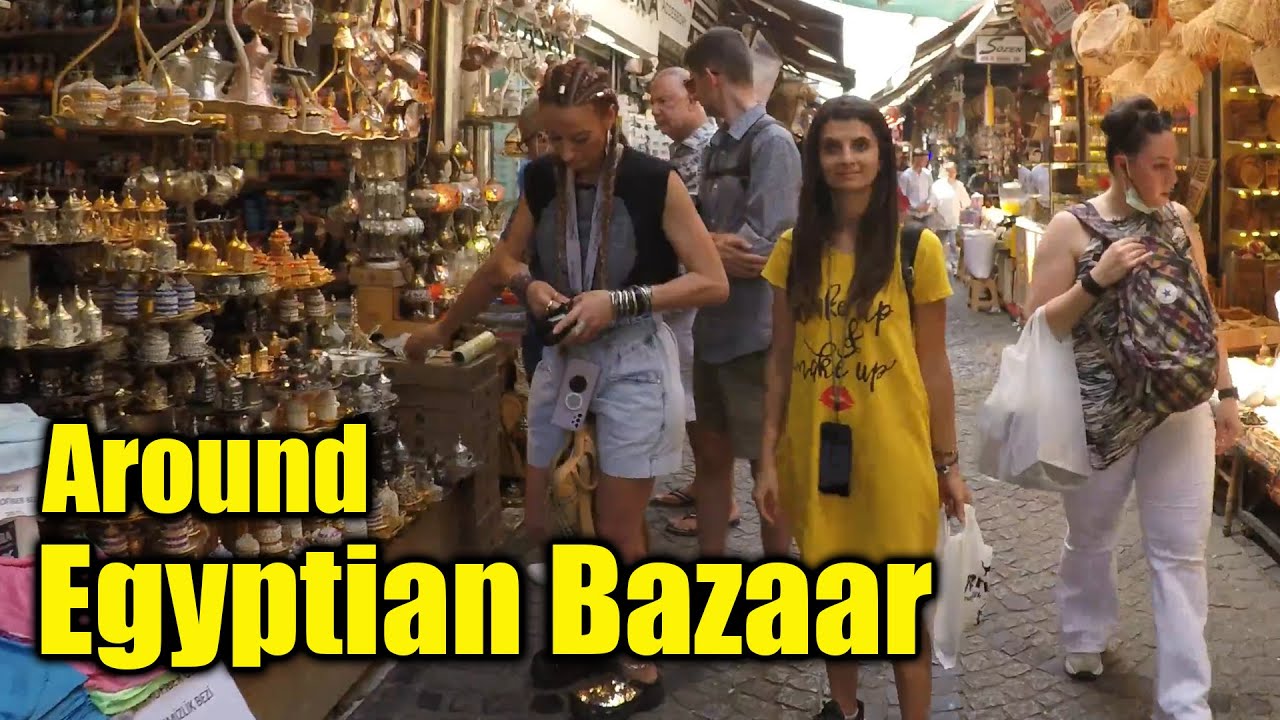 Istanbul 29.05.2022 Around Egyptian Bazaar Walking Tour 4k