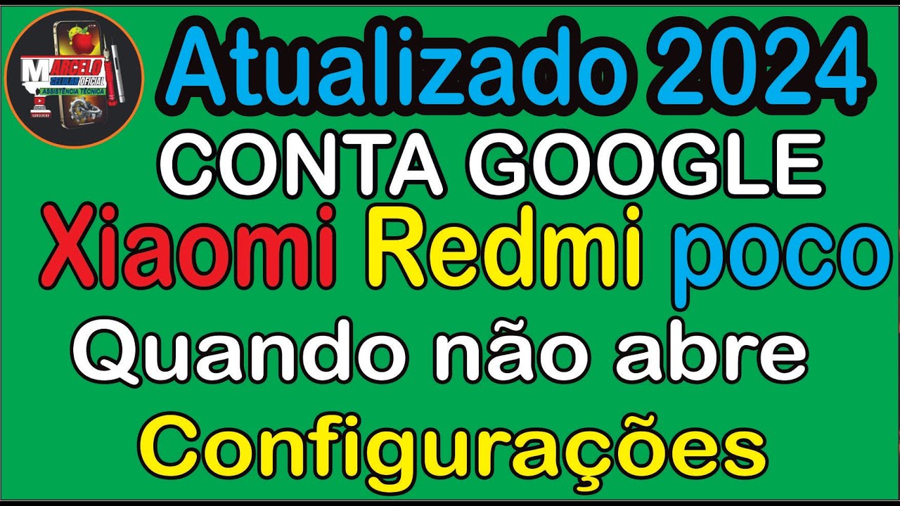 Como Remover Conta Google  Xiaomi, Poco e Redm Na HyperOS ou na MIUI Quando Não Abre Configurações.