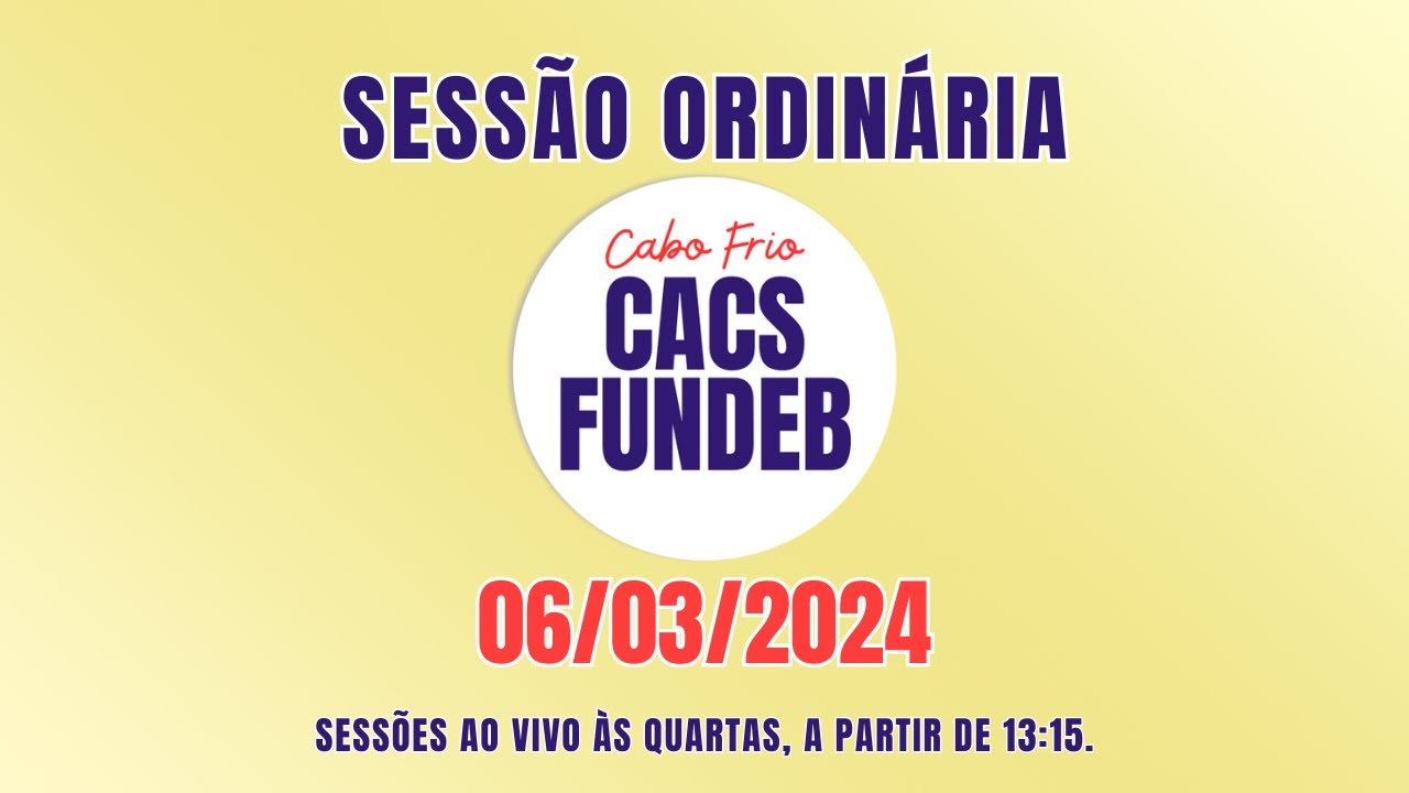 Reuni&atilde;o Ordin&aacute;ria Cacs Fundeb