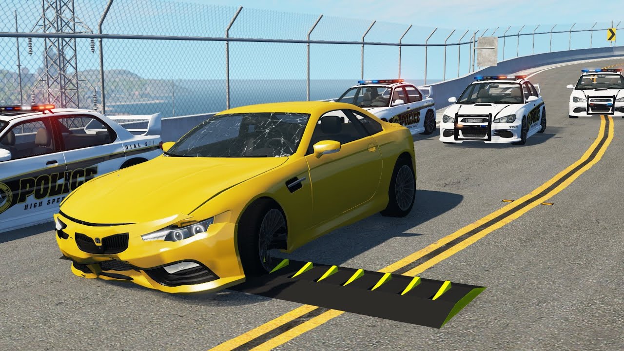 Police Spike Strip Deployments 2 | BeamNG.drive
