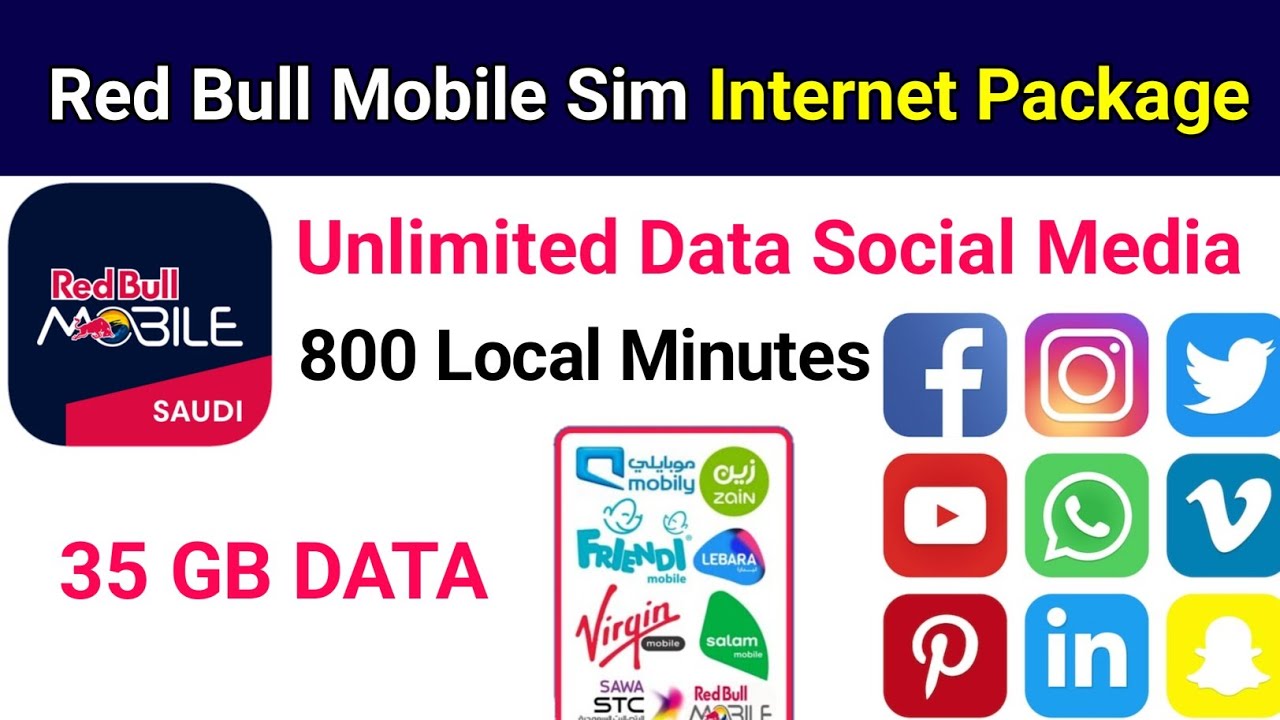 Red Bull Sim Internet Bundle | Redbull Mobile Sim Unlimited Data Package | Redbull Sim Data Offer's