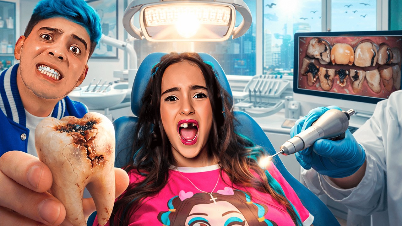 TIRAMOS O DENTE PODRE DA BELINHA NO DENTISTA!!
