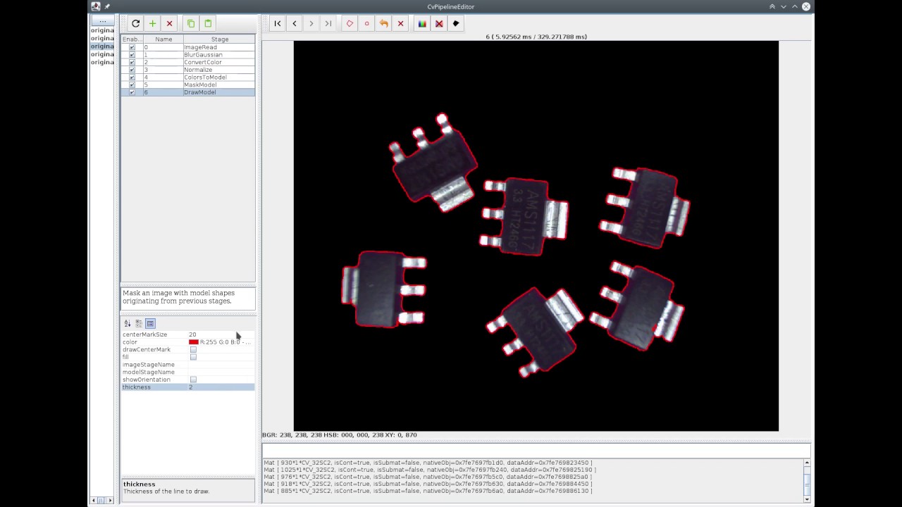OpenPnP: CvPipelineEditor experimental drawing features. Part 2