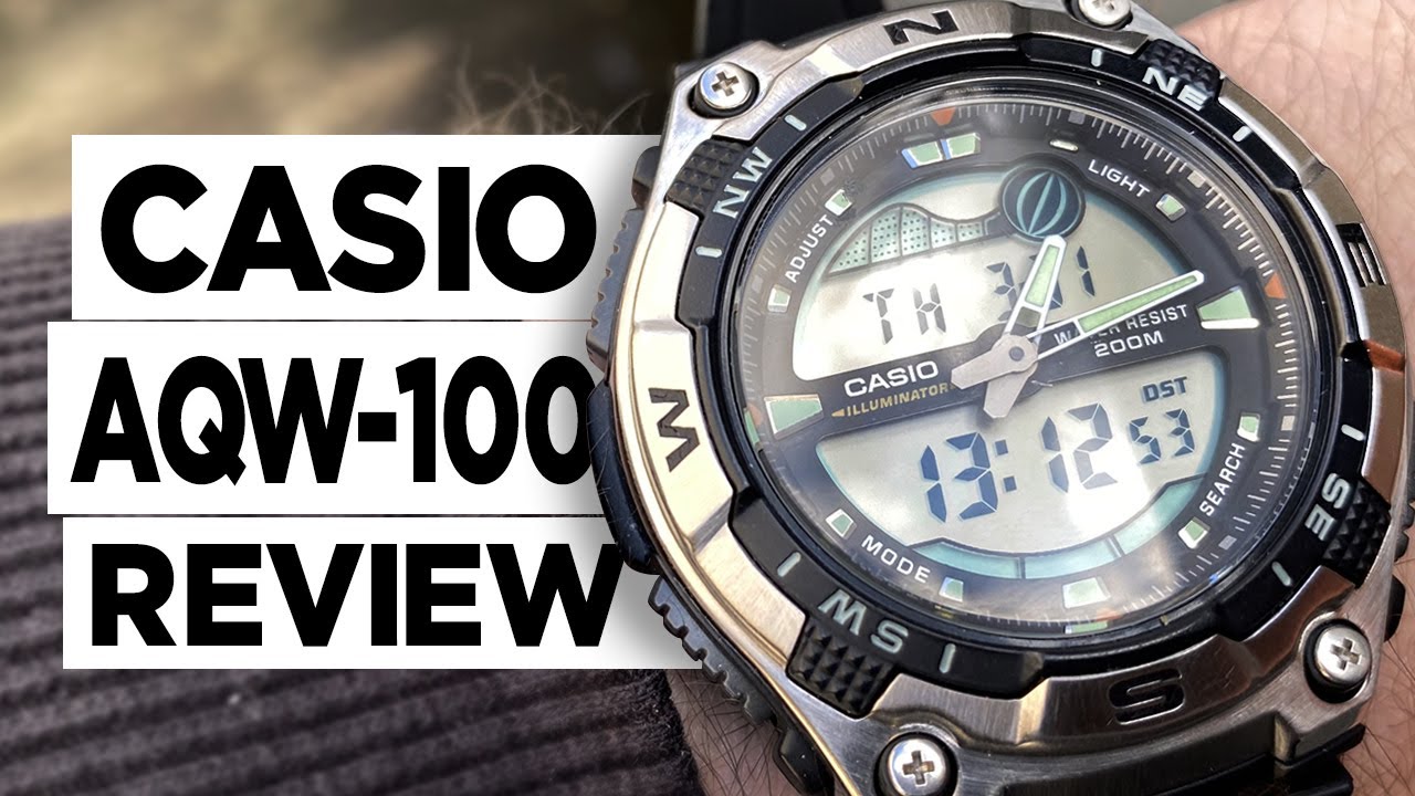 #CASIO AQW-100 (Module 5028) - Moon Tide Analogue Digital Watch - Hands On Review