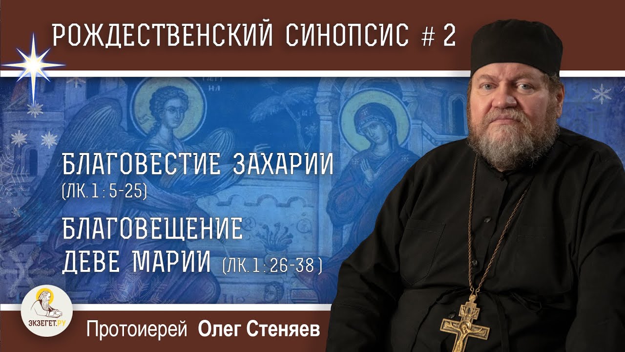 Рождественский синопсис #2.  Благовестие Захарии.  Благовещение Деве Марии. Протоиерей  Олег Стеняев