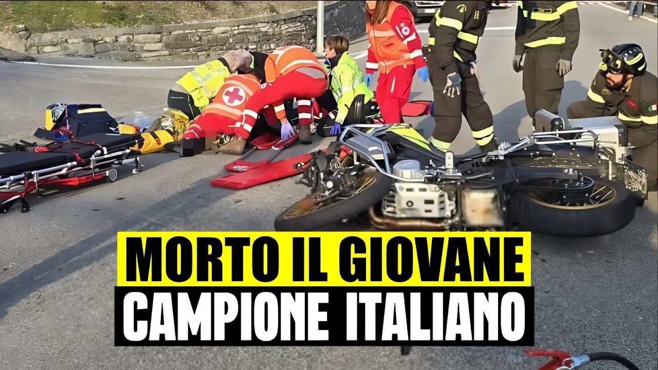 LUTTO NELLO SPORT ITALIANO: MORTO IL CAMPIONE 19ENNE IN UN GRAVISSIMO INCIDENTE IN MOTO 