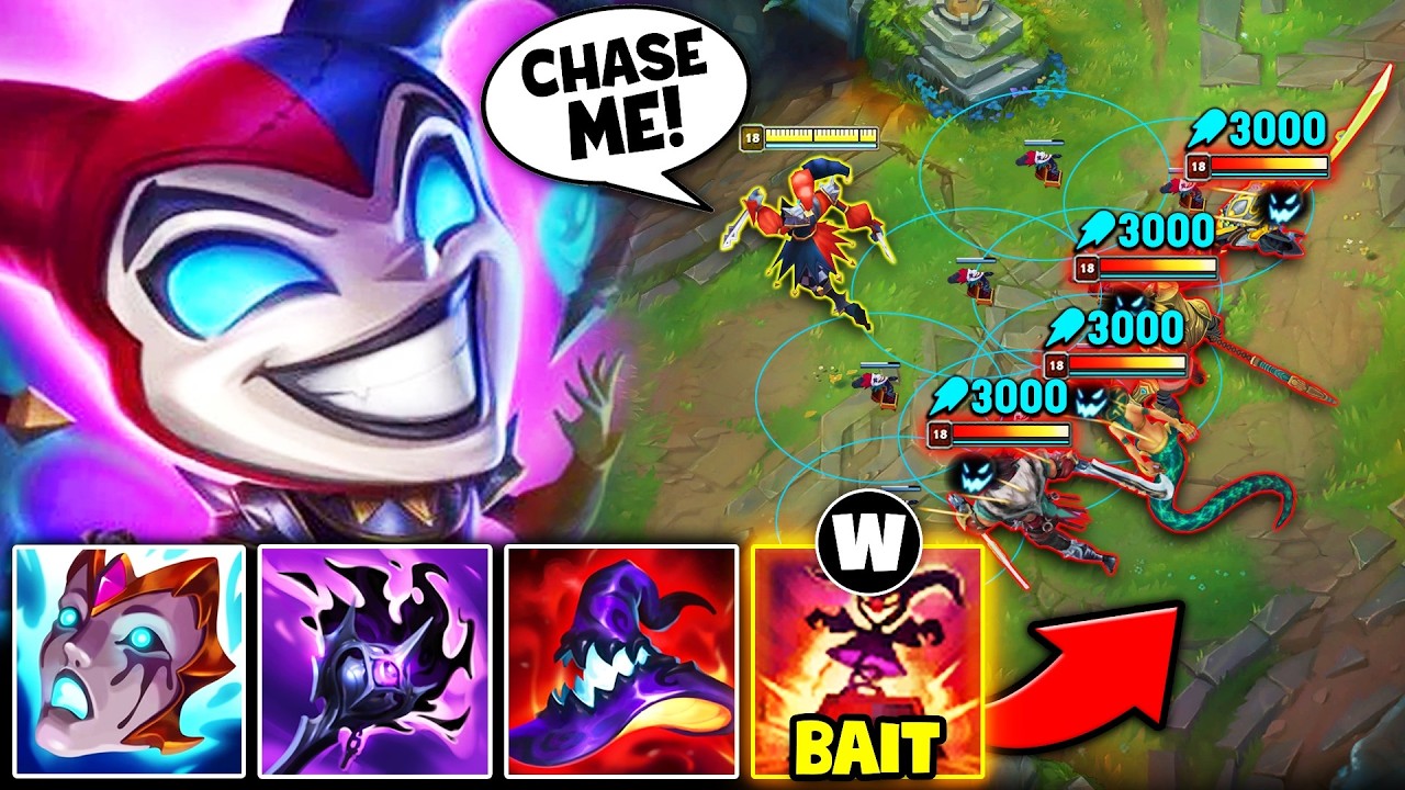 Shaco but I make the entire enemy team chase me into boxes (800 AP BOOBY TRAPS)