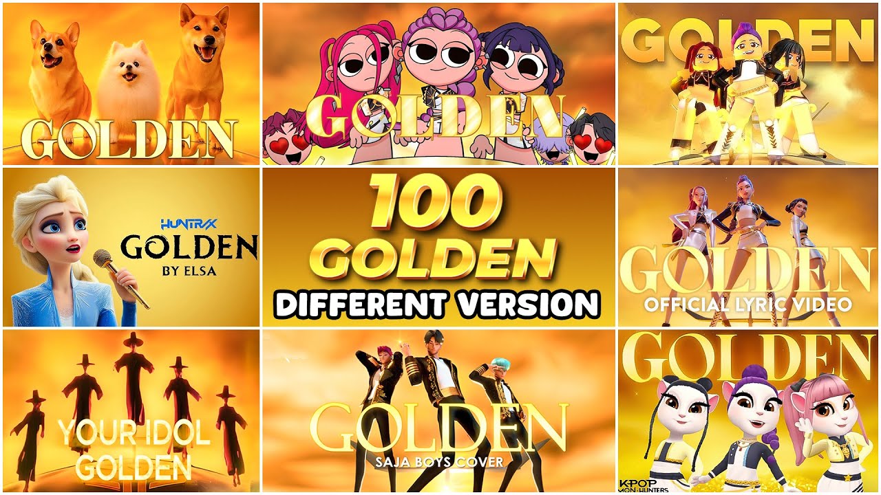 Song 'GOLDEN Huntrx Through Different Versions ~ Guess The Song Golden KPOP DEMON HUNTERS 🔉⭐