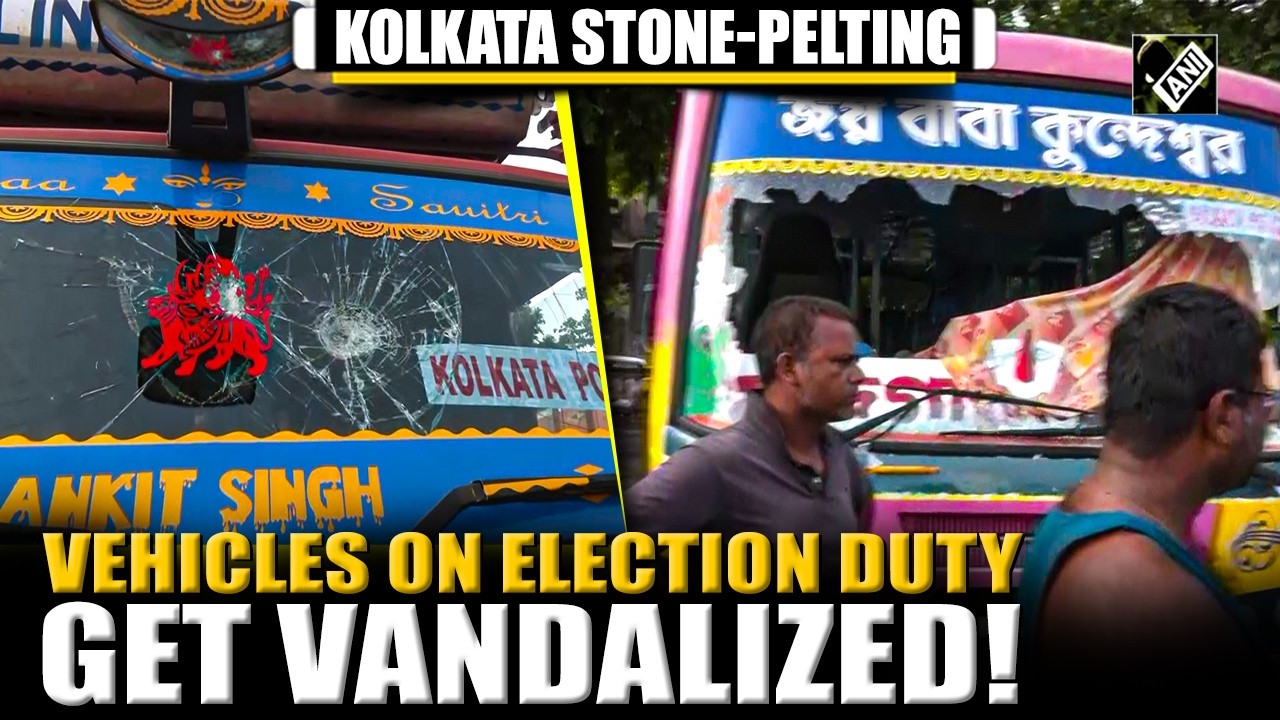 Vehicles used in 2026 West Bengal elections vandalized after stone pelting near Park Circus area
