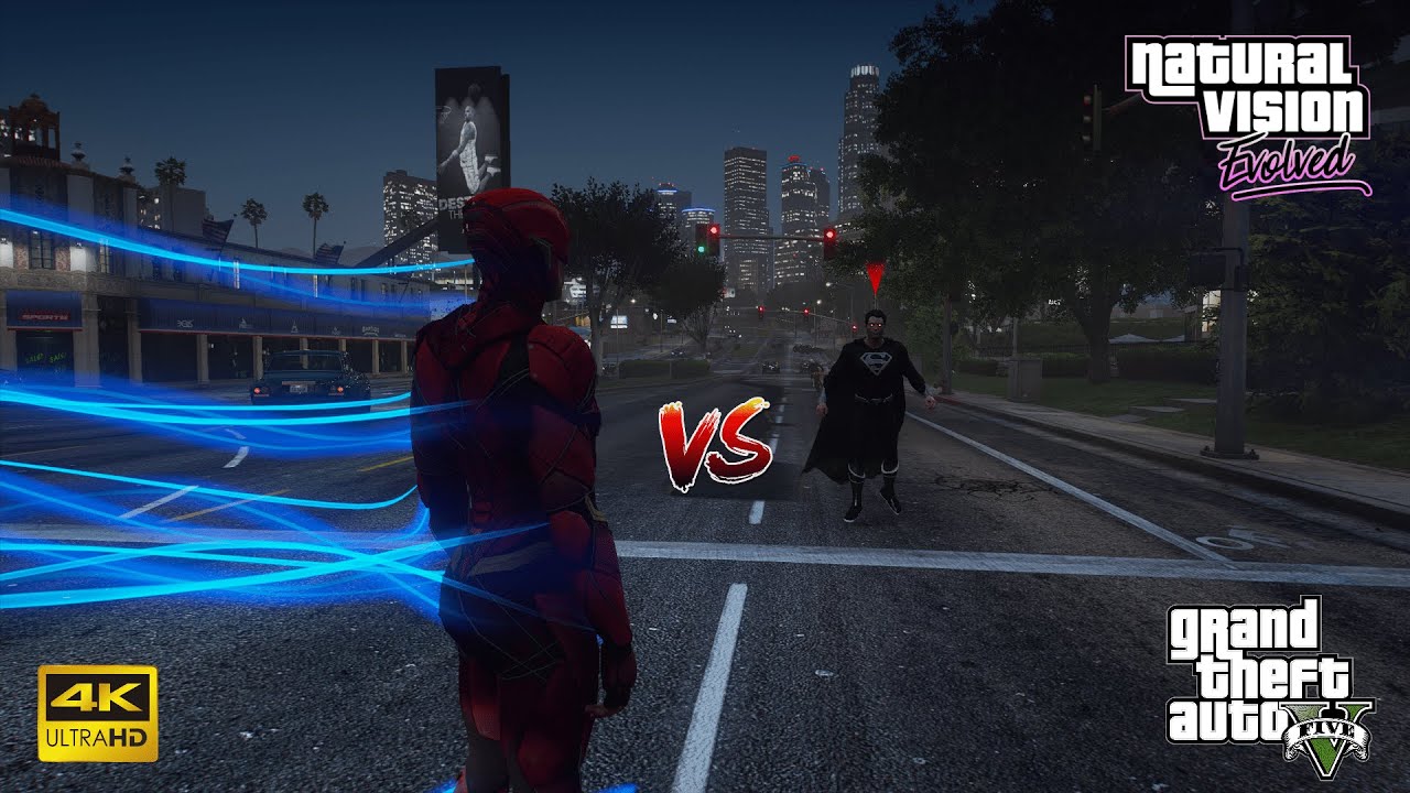 Justice League Flash Vs Evil Superman GTA 5