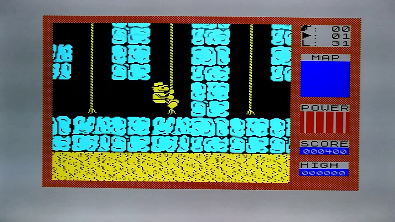 Fred Unemulated zx spectrum game video