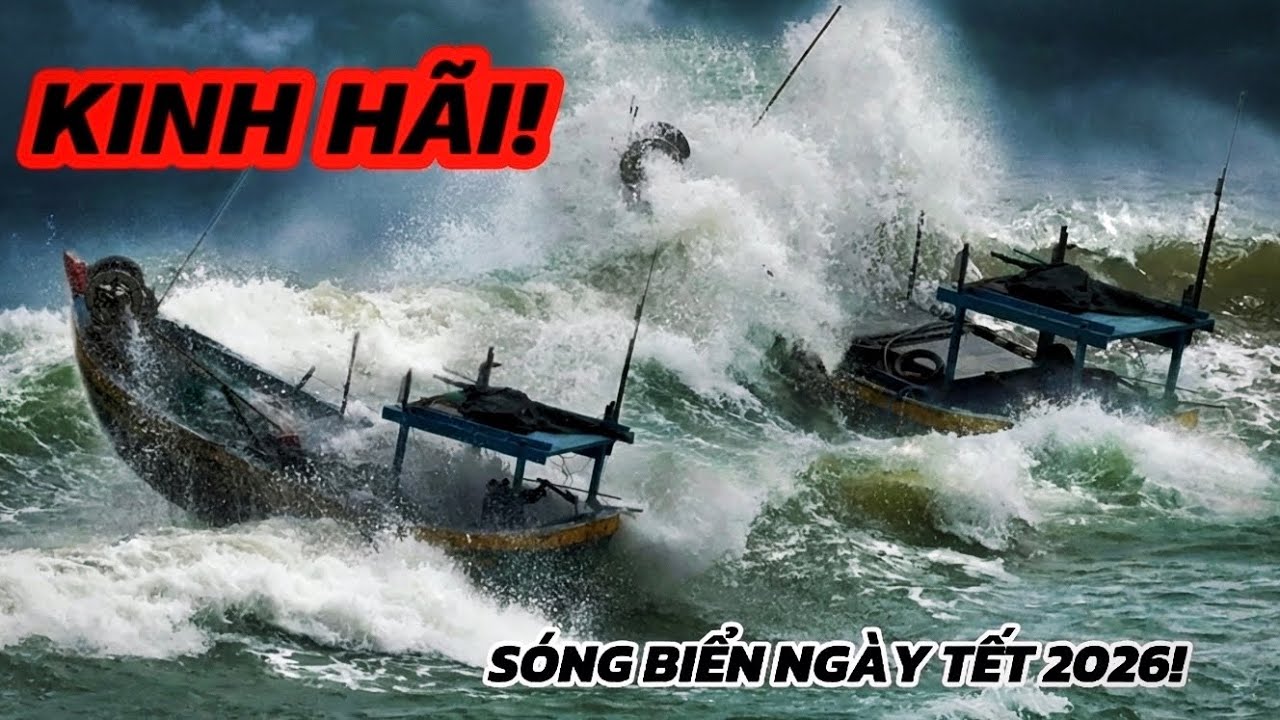 KINH HÃI TỘT ĐỘ! Ghe Phá Sóng Lớn Vào Cửa Biển La Gi. Biển Động Kiểu Này Ngư Dân DỄ MẤT TẾT 2026!