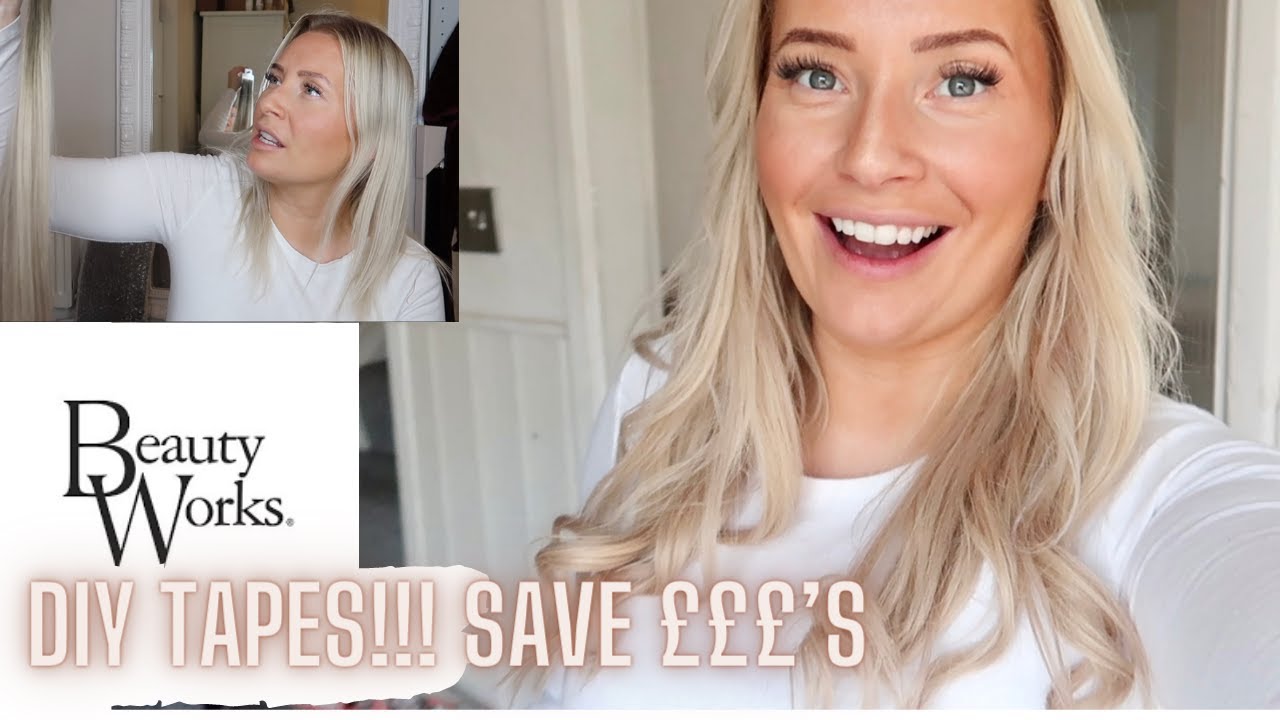 TOTAL HAIR TRANSFORMATION!! BEAUTY WORKS HOW TO FIT TAPE IN HAIR EXTENSIONS | DIY IN LOCKDOWN