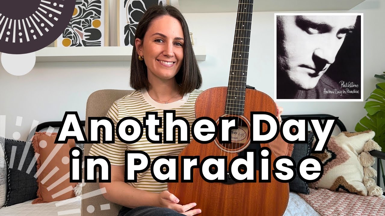Another Day in Paradise - Guitar Lesson Tutorial - Phil Collins [Picking and Chords!]