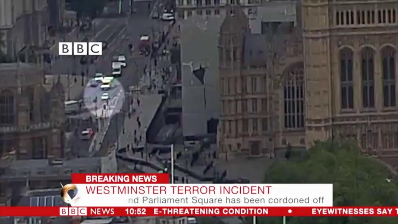 Westminster Terror Attack CCTV Footage From The BBC