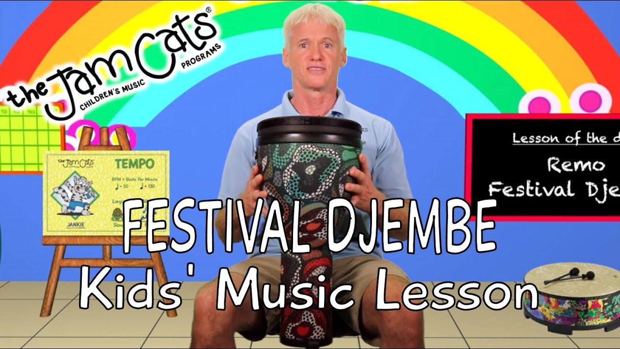 Kids Play Along Drum Lesson - Festival Djembe by Remo | Music Instruments #36 | Kindergarten music