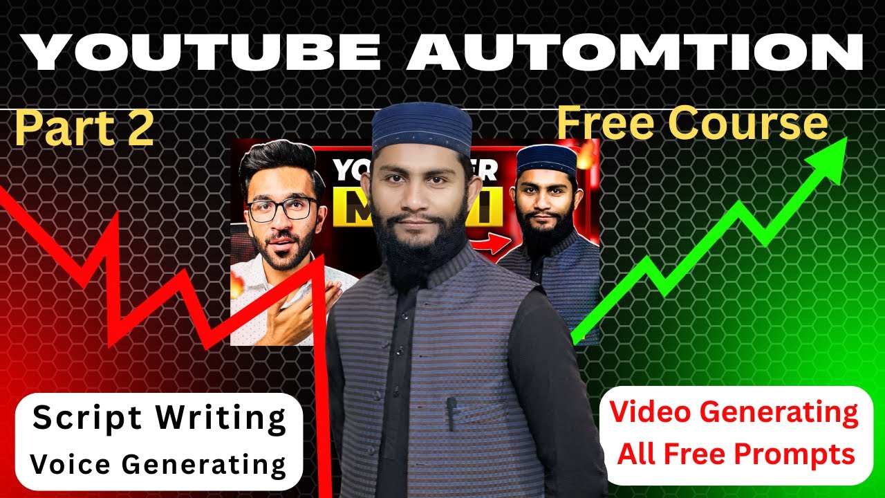 Youtube Automaton Free course part 2/ Script writing, voice generating, ai video generating.