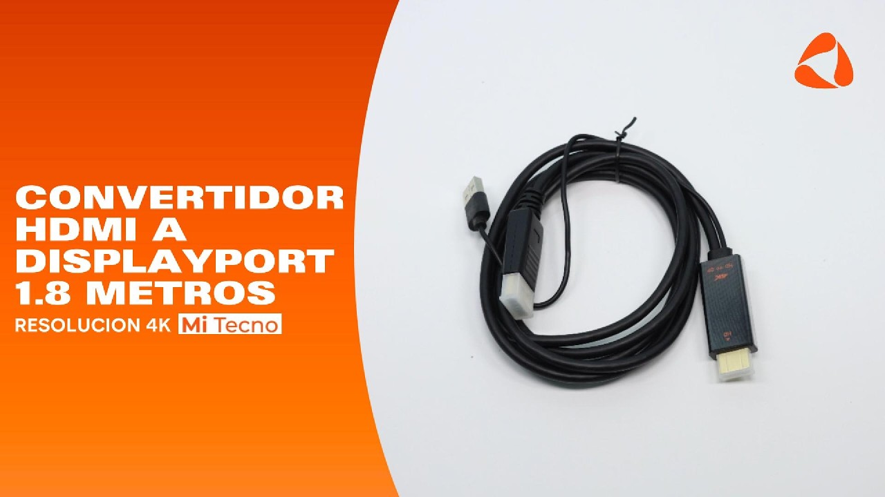💻Demostración y uso del Convertidor HDMI a Displayport 1.8 metros 🖥️