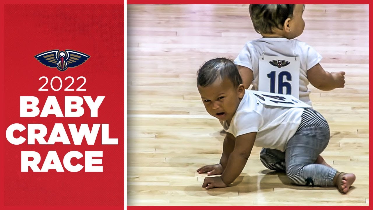 Babies Compete @ 2022 Baby Crawl Race | New Orleans Pelicans