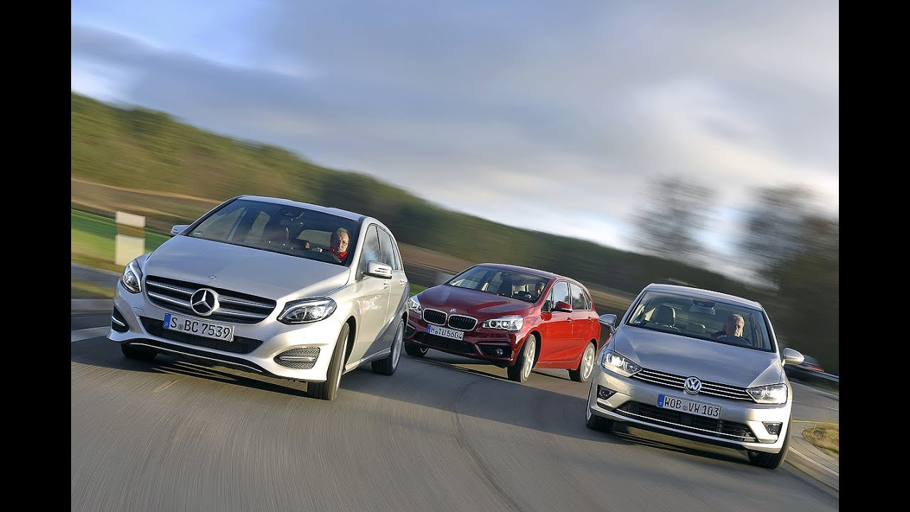 Mercedes B-Klasse vs. BMW 2er Active Tourer vs. VW Golf Sportsvan (2014)