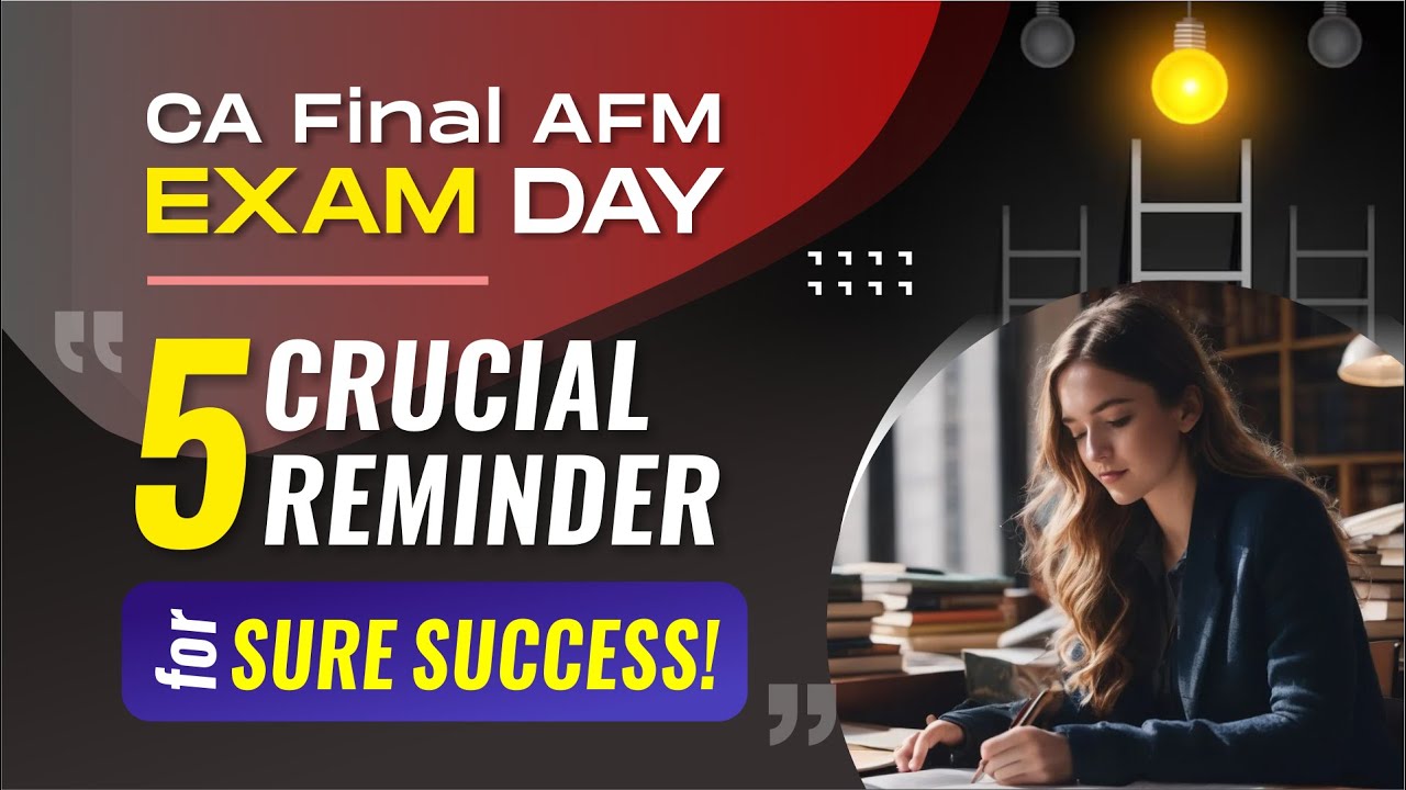 Top 5 Must-Know Tips by Sanjay Saraf Sir for AFM Exam Success | Boost Your Scores!