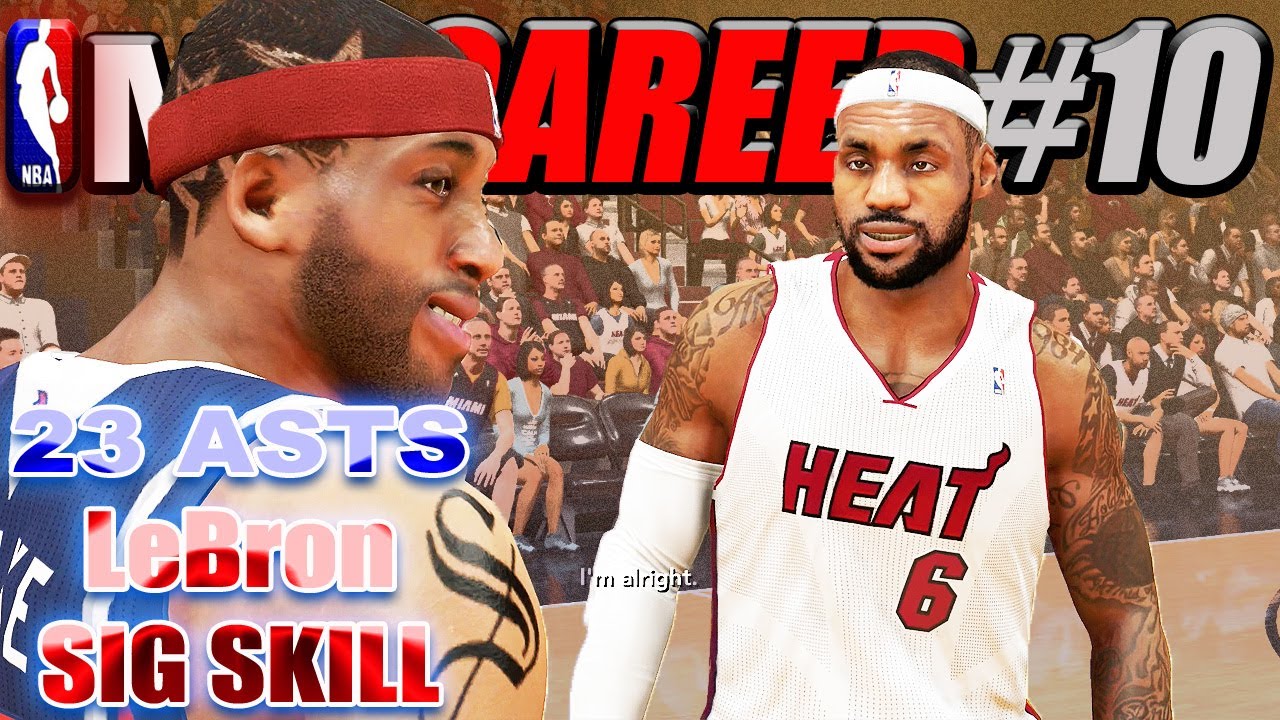 NBA 2K14 MyCareer - 23 ASTS, LEBRON & Backflips on The Park
