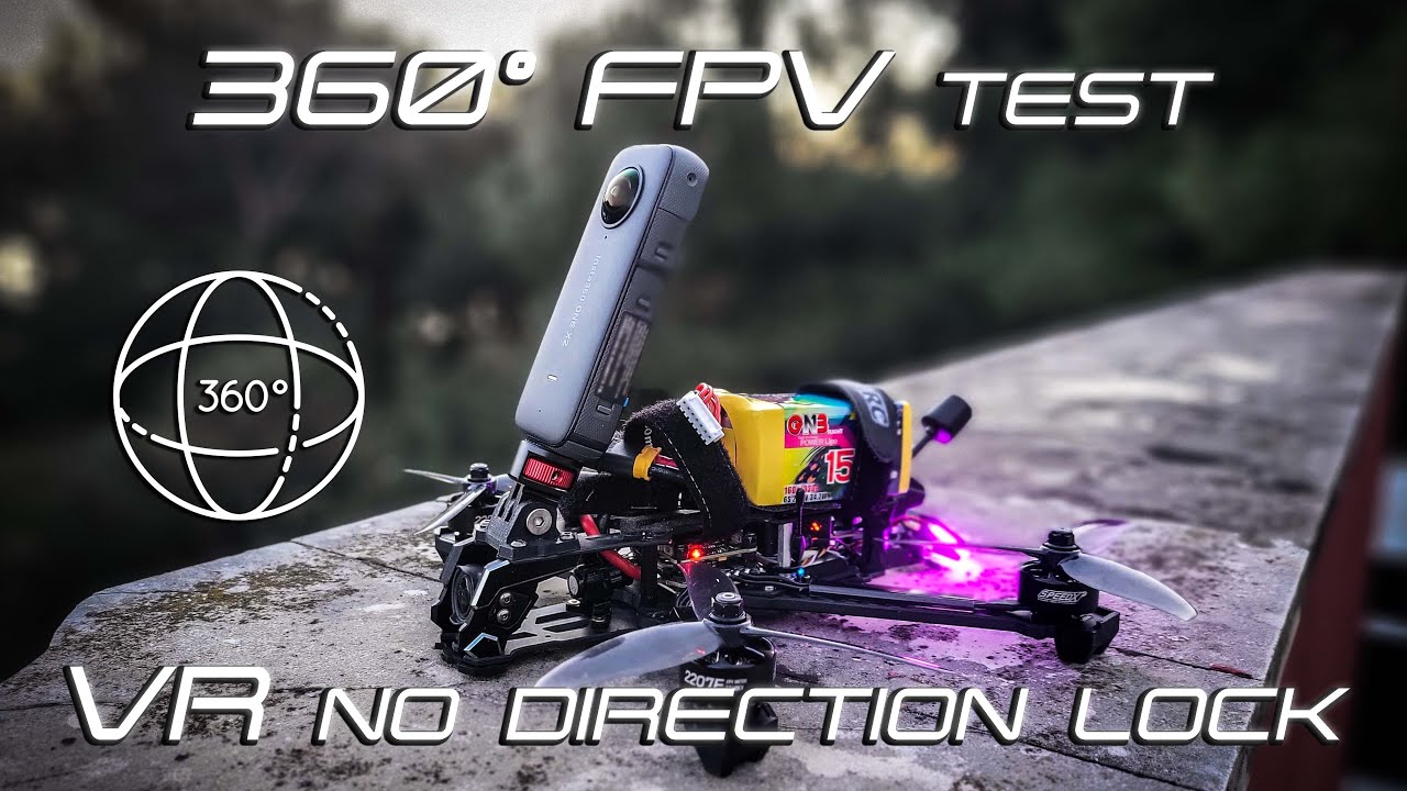 360° VR  FPV test around an abandoned hotel - without direction lock - insta360