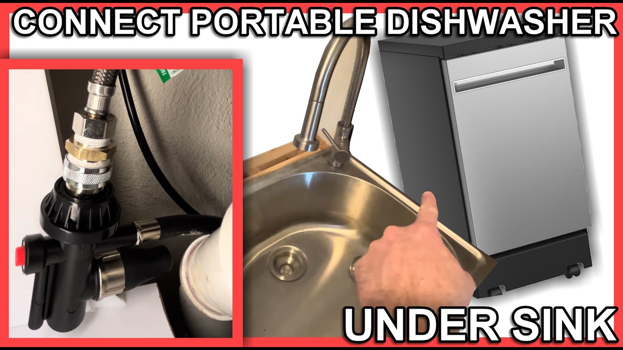 Connect a portable dishwasher directly to water line under sink