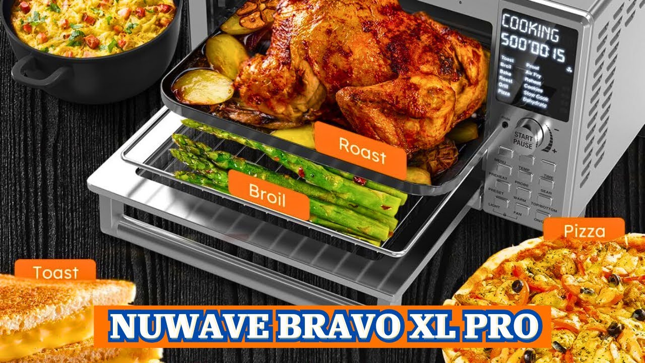 Nuwave Bravo XL Pro Air Fryer Toaster Oven with Grill Combo | Nuwave Bravo Air Fryer Oven 12-In-1